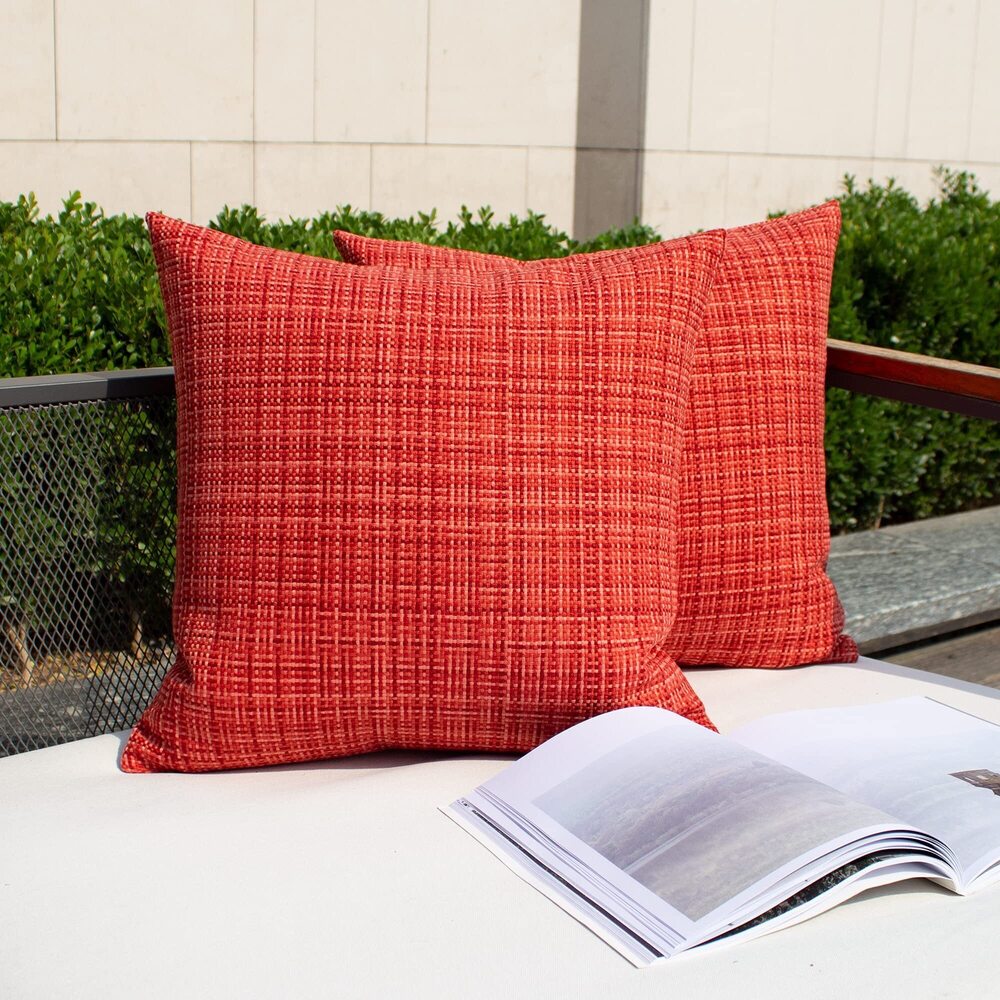 8543 Kevin Textile Pack of 2 Decorative Outdoor Waterproof Throw Pillow